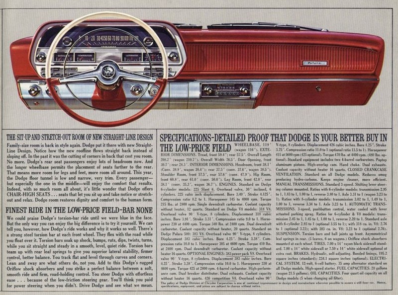 1963 Dodge Standard Size Brochure Page 7